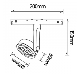 FOCO 10W 3000K MAGNETO NEGRO