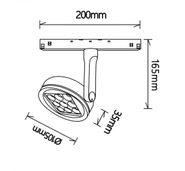 FOCO 20W 3000K MAGNETO NEGRO