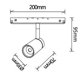 FOCO 5W NEGRO 3000K  Negro