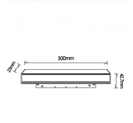 MODULO LINEAL DIFUSOR 8W NEGRO 3000K TRIAC  Negro