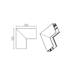 CONEXIÓN SUP. EN L PARED/PARED INTERNA NEGRO  Negro