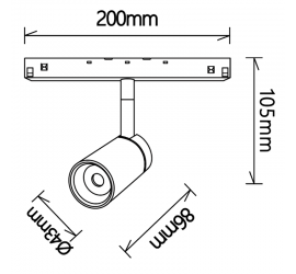 FOCO 7W NEGRO/ORO 3000K  Negro/Oro