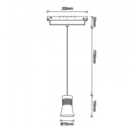 COLGANTE 12W NEGRO 3000K TRIAC  Negro