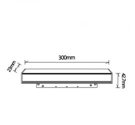 MODULO LINEAL DIFUSOR 8W NEGRO 4000K  Negro