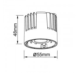 10W Heat Sink  Blanco