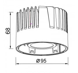 20/30W Heat Sink  Blanco