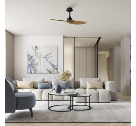 IPANEMA II Ventilador 2 palas Negro / Madera