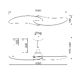 IPANEMA II Ventilador 2 palas Blanco / Madera