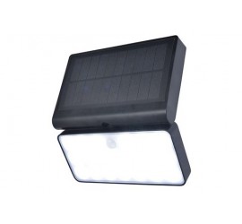 TUDA I SOLAR LED PARED 3 LUCES PIR NEGRO LUTEC CONNECT