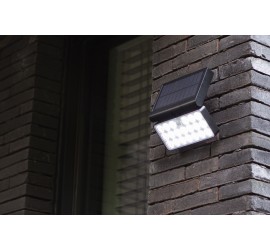 TUDA I SOLAR LED PARED 3 LUCES PIR NEGRO LUTEC CONNECT