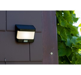 TRY EXTERIOR LED SOLAR PARED PIR 1 LUZ NEGRO
