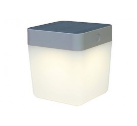 SOBREMESA CUBE SOLAR LED PORTÁTIL 1 LUZ GRIS