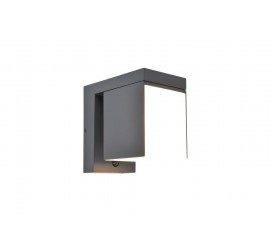 PRIMA SOLAR HÍBRIDO LED PARED 1 LUZ PIR GRIS OSCURO