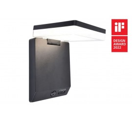 MOZE SMART SOLAR LED PARED 1 LUZ PIR NEGRO