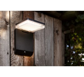 MOZE SMART SOLAR LED PARED 1 LUZ PIR NEGRO