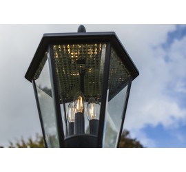LONDON SOLAR LED SOBREMURO 1 LUZ NEGRO