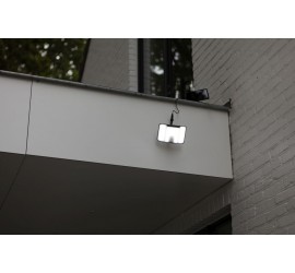 KOMBO SOLAR LED PARED 1 LUZ PIR NEGRO