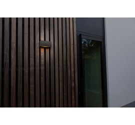 INKA SOLAR HÍBRIDO LED PARED 1 LUZ GRIS OSCURO