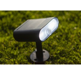 GINBO SOLAR LED PICA 1 LUZ PIR NEGRO LUTEC CONNECT
