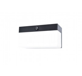 FRAN SOLAR LED PARED 1 LUZ PIR NEGRO LUTEC CONNECT