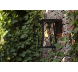 FIA SOLAR PARED 1 LUZ E27 CON BOMBILLA NEGRO