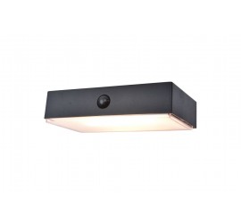 FADI SOLAR LED PARED 1 LUZ PIR NEGRO LUTEC CONNECT