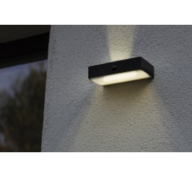 FADI SOLAR LED PARED 1 LUZ PIR NEGRO LUTEC CONNECT