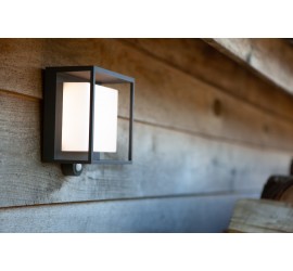 CURTIS SOLAR LED PARED 1 LUZ GRIS OSCURO