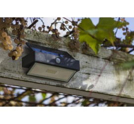 ARROW SOLAR LED PARED PIR 1 LUZ GRIS OSCURO