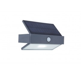 ARROW SOLAR LED PARED PIR 1 LUZ GRIS OSCURO