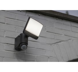 SUNSHINE SOLAR LED PARED 1 LUZ PIR GRIS OSCURO PLUS SOLAR PANEL