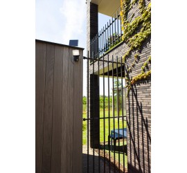 SUNSHINE SOLAR LED PARED 1 LUZ PIR GRIS OSCURO PLUS SOLAR PANEL