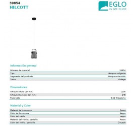 Lámpara colgante HILCOTT 1xE27/40W/230V