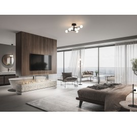 Lámpara de Pie de 4 Luces CELLAR Negro