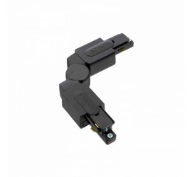 Conector esquina CARRILES MONOFASICOS Negro