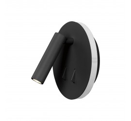 Aplique LED CAYMAN Redondo Negro Mate