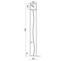 Lámpara de Pie 1 Luz Pequeño DESIGUAL Negro