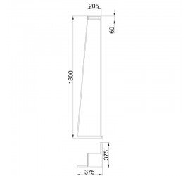 Pie De Salón LED 40W 3000K Dimable MINIMAL Negro