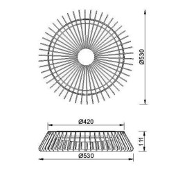 PLAFON LED 56W HIMALAYA NEGRO
