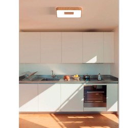 PLAFON LED COIN 100W MADERA