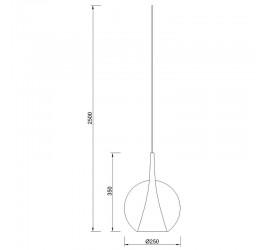 COLGANTE DE BOLA DE CRISTAL 2.5M-E27 ELSA TRANSPARENTE